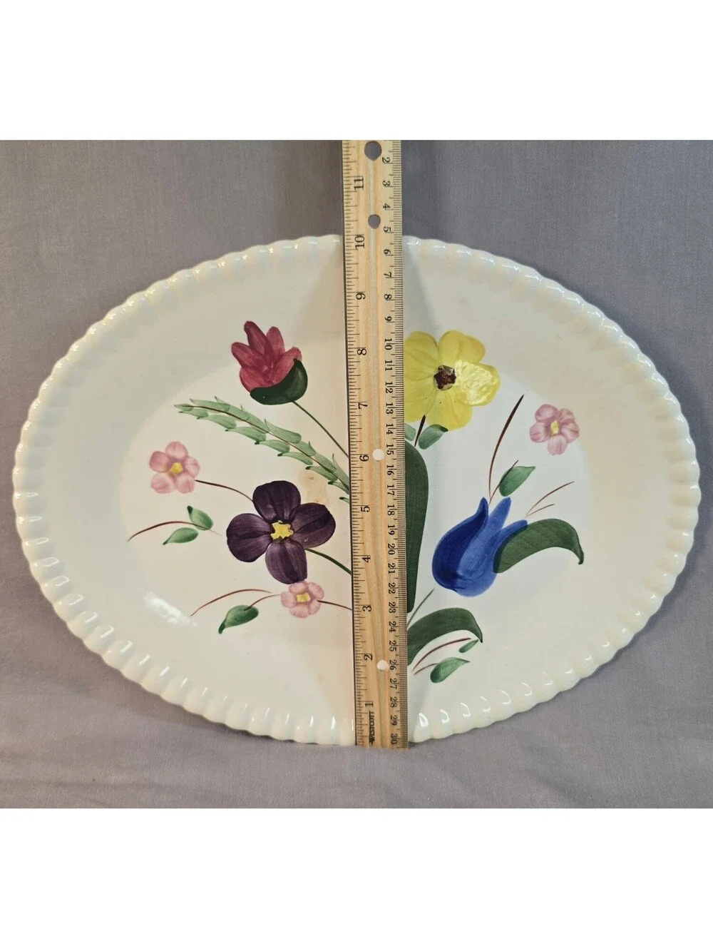 Blue Ridge Southern Potteries Southern Special Platter & Plates Set Hand Painted